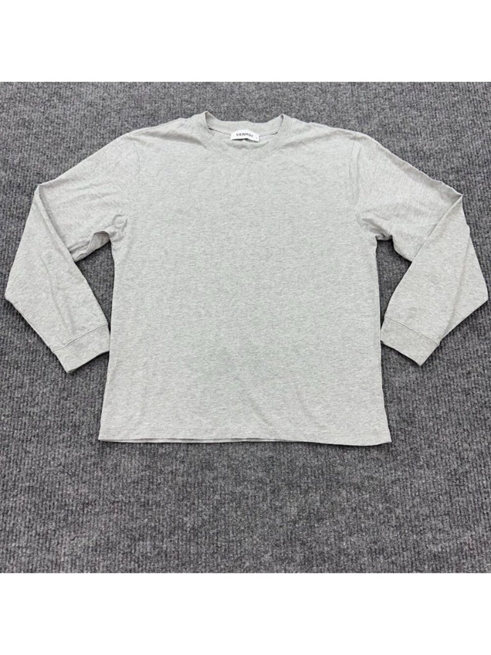 Venroy Standard Long Sleeve T Shirt Crew Neck Minimalist 100% Cotton Mens Medium